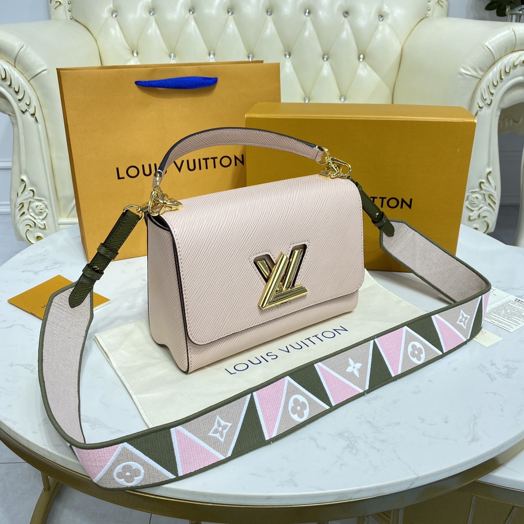 Louis Vuitton TWIST MM Handbag Epi Leather M59028 Rose Jasmin